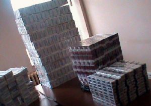 13 bin paket kaçak sigara yakalandı